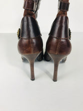 Load image into Gallery viewer, River Island Women's Leather Heeled Boots | UK4 | Brown