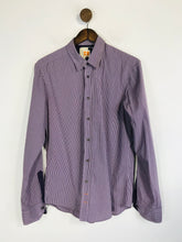 Load image into Gallery viewer, Boss Orange Men's Check Gingham Smart Button-Up Shirt | M | Purple