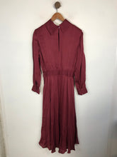 Load image into Gallery viewer, Massimo Dutti Women's Pleated Midi Dress | EU38 UK10 | Red