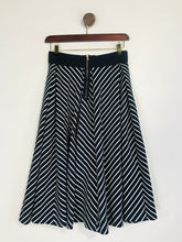 Load image into Gallery viewer, French Connection Women's Striped A-Line Skirt | UK10 | Blue