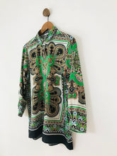 Load image into Gallery viewer, Zara Women’s Paisley Print Long Sleeve Shirt | L UK14 | Green