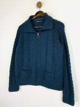 Load image into Gallery viewer, Antik Batik Women's Wool Zip Cardigan | M UK10-12 | Blue