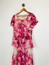 Load image into Gallery viewer, Roman Women's Floral A-Line Maxi Dress | UK18 | Pink