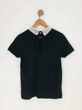 Load image into Gallery viewer, Sandro Women's Lace Collar T-Shirt | UK10 | Black