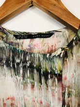 Load image into Gallery viewer, Zara Women's Boho Sheer Blouse | XS UK6-8 | Multicoloured