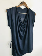 Load image into Gallery viewer, Jigsaw Women's Cowl Neck Wrap Tank Top | S UK8 | Blue