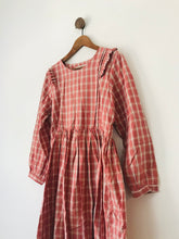 Load image into Gallery viewer, Olive Women’s Oversized Check Long Sleeve A-Line Dress | UK10 | Red