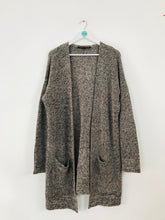 Load image into Gallery viewer, French Connection Women’s Oversized Longline Knit Cardigan | L | Grey Brown