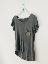 Load image into Gallery viewer, Karen Millen Women’s Studded T-Shirt | UK14 | Grey