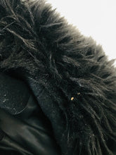 Load image into Gallery viewer, Zara Women’s Fur Hood Wool Overcoat Coat Jacket | M UK10-12 | Black