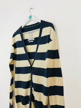 Load image into Gallery viewer, Jack Wills Women’s Striped Button-Up Cardigan | UK12 | Blue Yellow