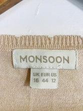 Load image into Gallery viewer, Monsoon Women's Cashmere Embroidered Jumper | UK16 | Beige