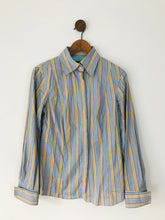 Load image into Gallery viewer, Hawes & Curtis Women’s Stripe Button-Up Shirt | UK16 | Blue Yellow