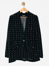 Load image into Gallery viewer, Maje Women's Velvet Sequin Blazer Jacket | EU36 UK8 | Black