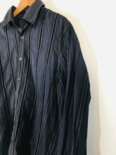 Load image into Gallery viewer, Ted Baker Men's Cotton Striped Button-Up Shirt | XL | Black