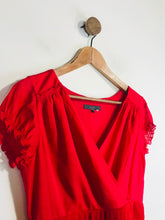 Load image into Gallery viewer, Coast Women's Ruched Ruffle Midi Dress | UK10 | Red