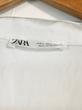 Load image into Gallery viewer, Zara Women's Satin Button-Up Blouse | L UK14 | White