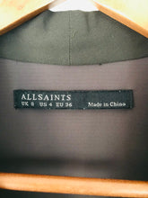 Load image into Gallery viewer, AllSaints Women’s Draped V-Neck Wrap Dress | UK8 | Grey