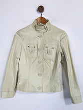 Load image into Gallery viewer, Mexx Women's Leather Bomber Jacket | UK8 | Beige
