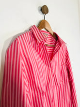 Load image into Gallery viewer, Pink Women's Cotton Striped Button-Up Shirt | UK16 | Pink