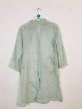 Load image into Gallery viewer, Nitya Women’s Light Cotton Kaftan Shirt Dress | 44 UK16 | Blue