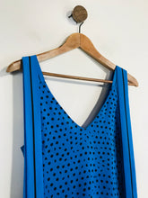 Load image into Gallery viewer, Whistles Women's Polka Dot Ruffle Sheath Dress | UK8 | Blue