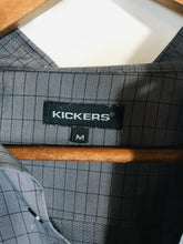 Load image into Gallery viewer, Kickers Men's Check Gingham Smart Button-Up Shirt | M | Grey