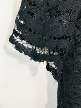 Load image into Gallery viewer, Whistles Women's Lace Short Sleeve Sheath Dress | UK10 | Black