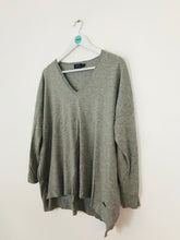 Load image into Gallery viewer, Polo Ralph Lauren Women’s V-Neck Oversized Jumper | M | Grey