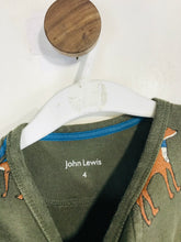 Load image into Gallery viewer, John Lewis Kid's Animal Print Sweatshirt | 4 Years | Green