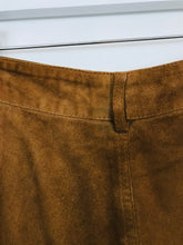 Load image into Gallery viewer, Mikko Women’s Suede Leather Pencil Skirt | 42 UK14 | Brown