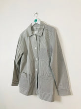 Load image into Gallery viewer, La Petite Francaise Womens Hickory Stripe Work Jacket | 42 UK14 | Grey