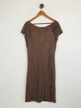 Load image into Gallery viewer, Phase Eight Women's Ribbed Ruched Sheath Dress | UK18 | Brown