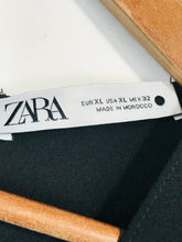 Load image into Gallery viewer, Zara Women's Pleated V-Neck Blouse | XL UK16 | Black