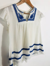 Load image into Gallery viewer, Hush Women's Boho Embroidered Blouse | UK10 | White