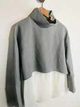 Load image into Gallery viewer, Zara Women's High Neck Knit Blouse | L UK14 | Grey