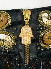 Load image into Gallery viewer, Manoush Women's Embroidered Mini Skirt | Eu40 UK12 | Black