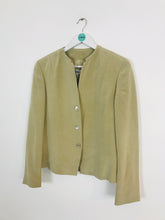 Load image into Gallery viewer, Cerruti 1881 Women’s 100% Silk Collarless Blazer | FR40 UK10-12 | Brown