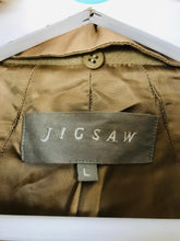 Load image into Gallery viewer, Jigsaw Women’s Cropped Wool Jacket with Faux Fur Collar | UK 14 | Brown