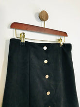 Load image into Gallery viewer, Moon Mood Women's Suede High Waist Mini Skirt | M UK10-12 | Black