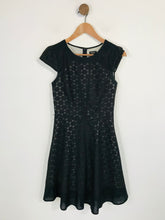 Load image into Gallery viewer, Oasis Women's Cotton Polka Dot A-Line Dress | UK8 | Black