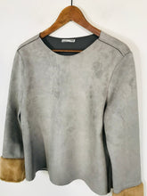 Load image into Gallery viewer, Zara Women's Faux Suede Blouse | M UK10-12 | Grey