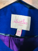Load image into Gallery viewer, Whistles Women's Wool Overcoat Coat | UK8 | Blue