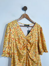 Load image into Gallery viewer, Allegra K Women's Floral Ruched Sheath Dress NWT | XL UK16 | Yellow