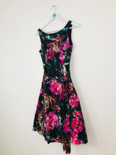 Load image into Gallery viewer, Phase Eight Floral A-Line Dress | UK8 | Black