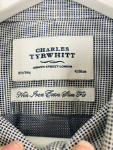 Load image into Gallery viewer, Charles Tyrwhitt Mens’s Check Long Sleeve Slim Fit Shirt | 42 | Blue