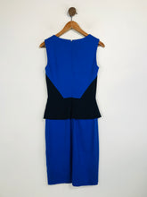 Load image into Gallery viewer, Mango Women's Peplum Sheath Dress NWT | S UK8 | Blue