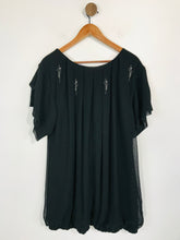 Load image into Gallery viewer, Planet Women's Embroidered Blouse | UK14 | Black