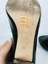 Load image into Gallery viewer, Unisa Womens Peep Toe Patent Heels | UK 6 | Black