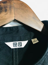 Load image into Gallery viewer, Uniqlo Women’s Cotton Button-Up Shirt | L | Black